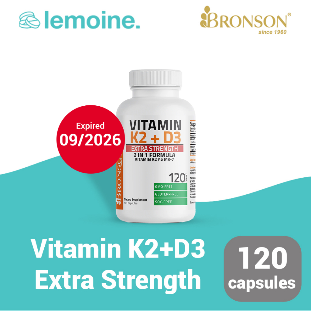 Capsules Vitamine D3 K2 Extra Strength - 10000 UI D3 + 100mcg K2, Végan, Sans Gluten