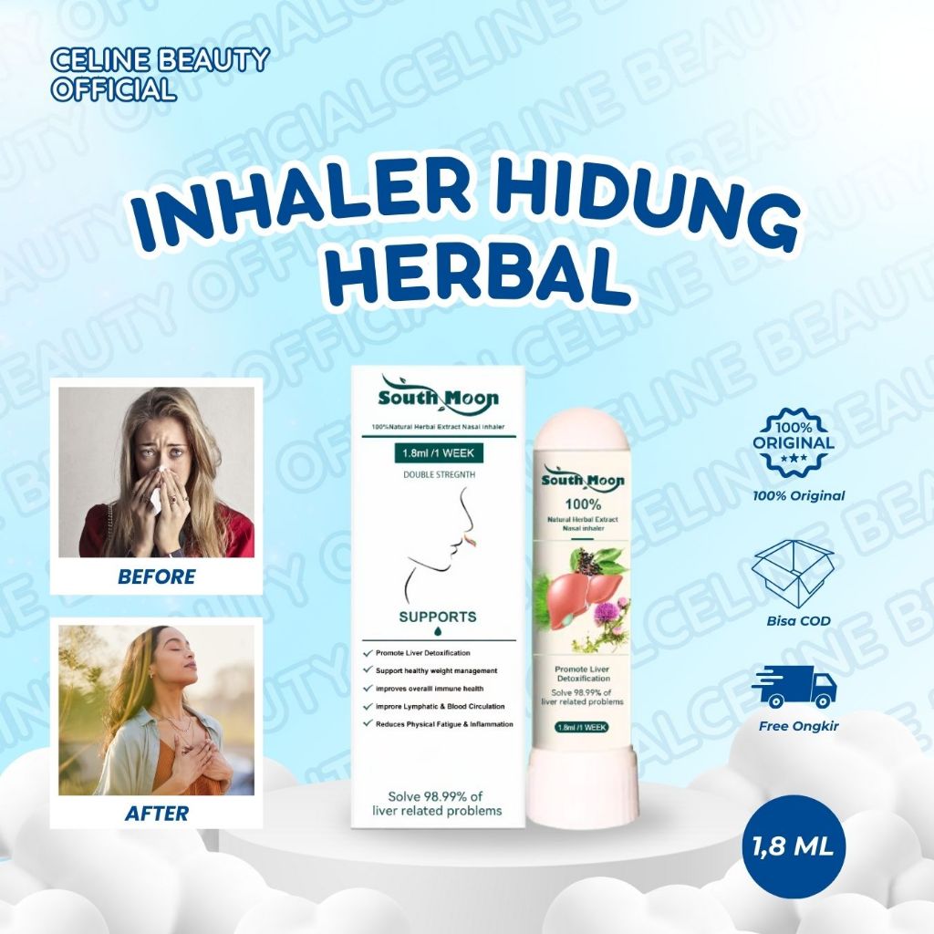 Jual South Moon Inhaler Nasal Alami & Aman Meredakan Gejala Rhinitis ...