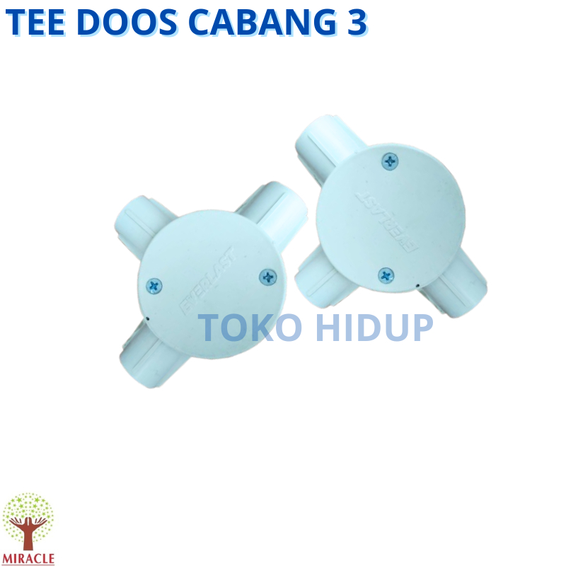 Jual T dus cabang 3/4 Tee Doos cabang 3/4 lubang Pipa PVC Listrik Bahan ...