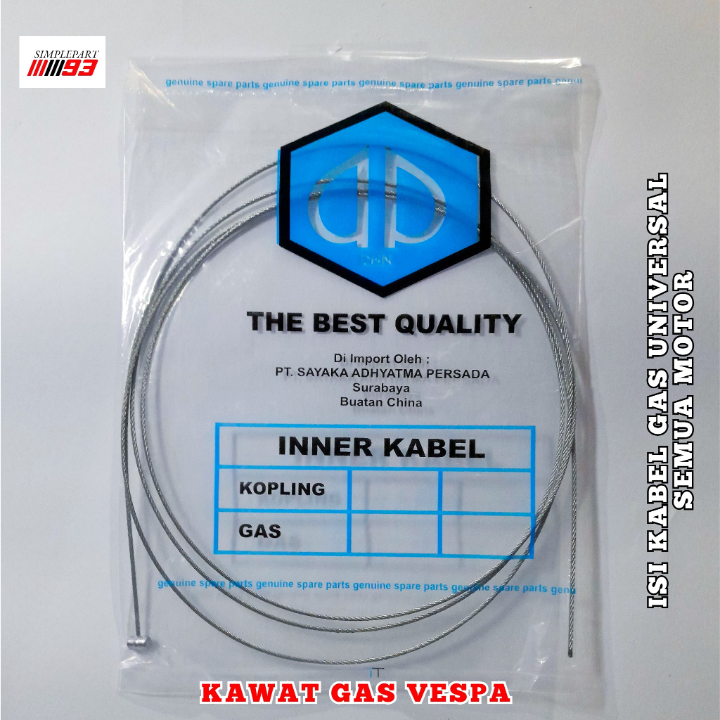 Jual TALI GAS KAWAT DALAM GAS UNIVERSAL UNTUK SEMUA MOTOR | Shopee ...