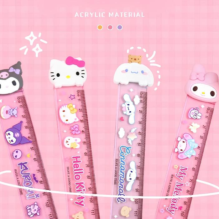Jual Ruler Sanrio Penggaris Head Rubber Ruler Premium Karakter Ukuran ...