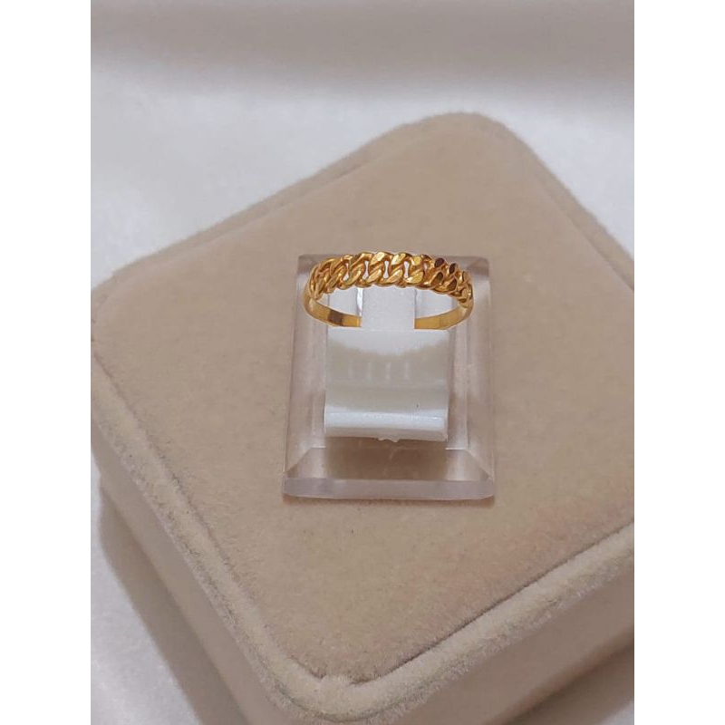 Jual Cincin rantai atas susun sirih 1 gram | Shopee Indonesia