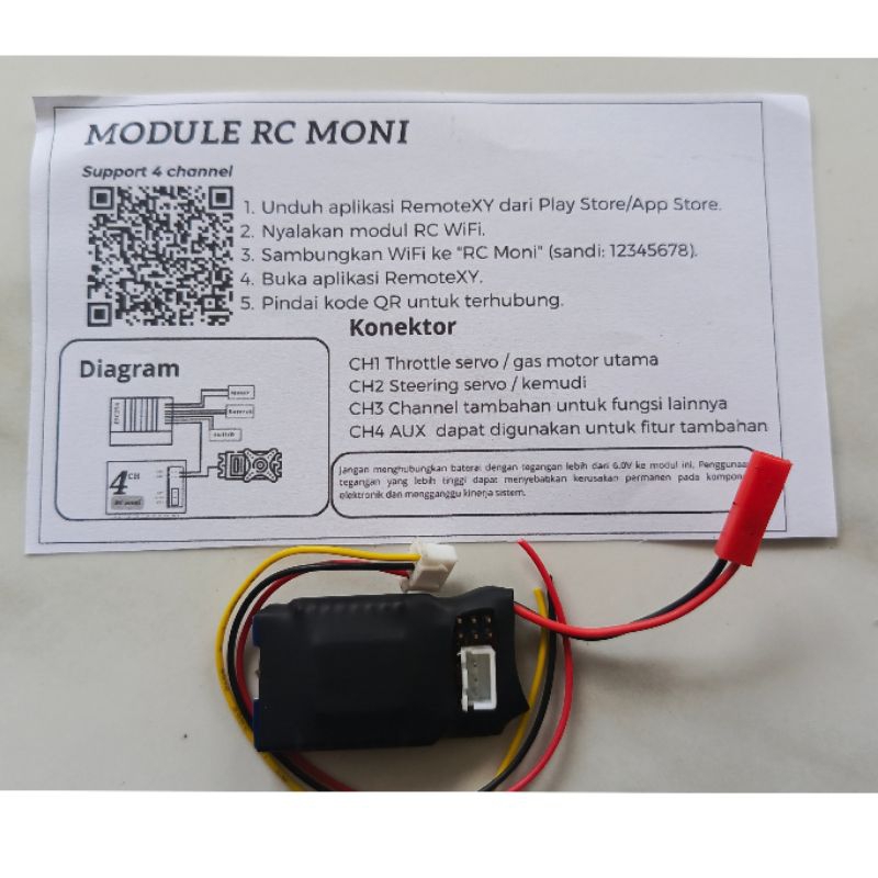 Jual Module RC Wi-Fi support 4 channel, remote menggunakan smartphone ...