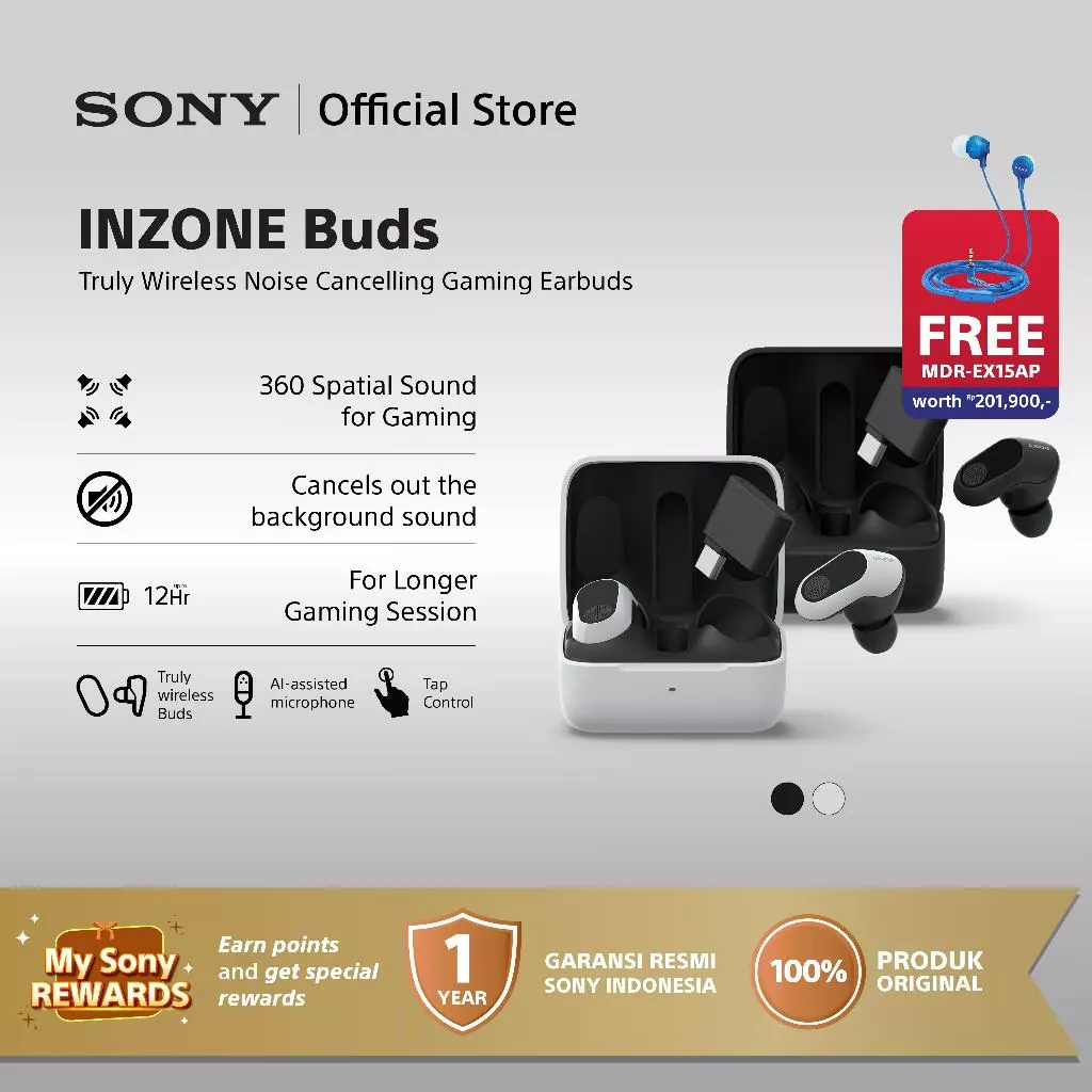 SONY WF-G700N INZONE Buds Earbuds Earbud Gaming Noise Cancelling Truly Wireless TWS