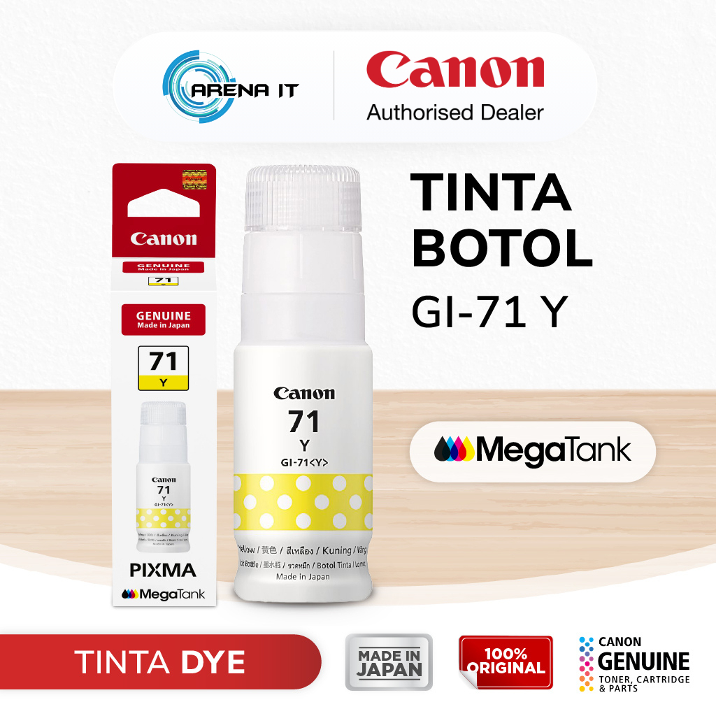 Tinta Original Canon 71 Yellow GI71Y - Tinta Canon G1737 G2770 G3770 G4770 G1730 G2730 G3730
