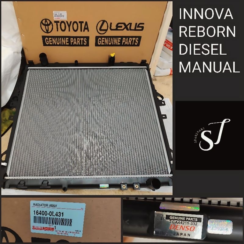 Jual RADIATOR ASSY TOYOTA INNOVA REBORN DIESEL MANUAL ORIGINAL DENSO ...