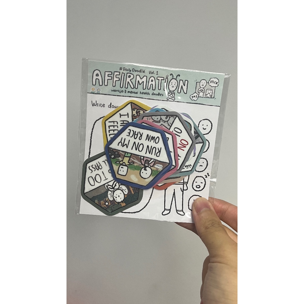 Jual Stiker Afirmasi Full Pack - Mental Health Doodles by Wantja ...