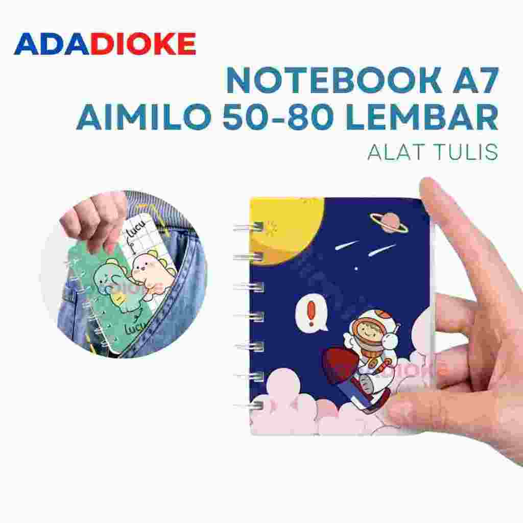 Jual Aimilo Notebook Notes Buku Catatan Mini A7 Buku Catatan 50 Lembar ...
