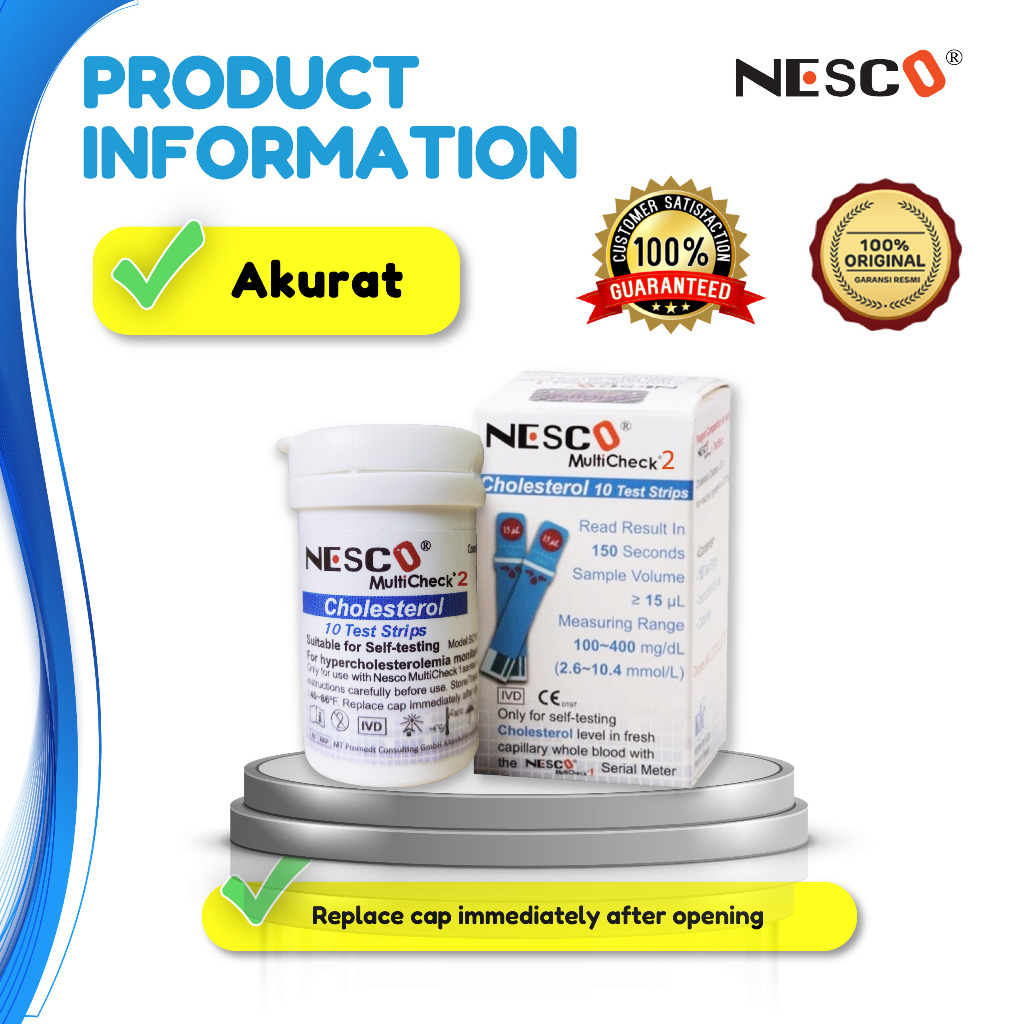 Jual NESCO All New Multicheck 2 Cholestrol Test Strip ( untuk alat N ...