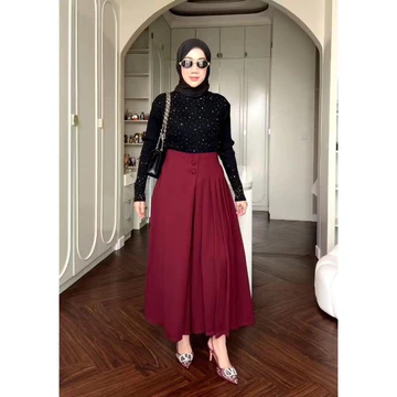 Cilliea Kulot Pleats. Celana Kulot Casual Fit Higwaist Furano Premium
