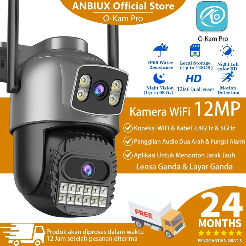 【garansi 1 tahun】kamera ip wifi o-kam 5g 12mp kamera zoom 5x luar