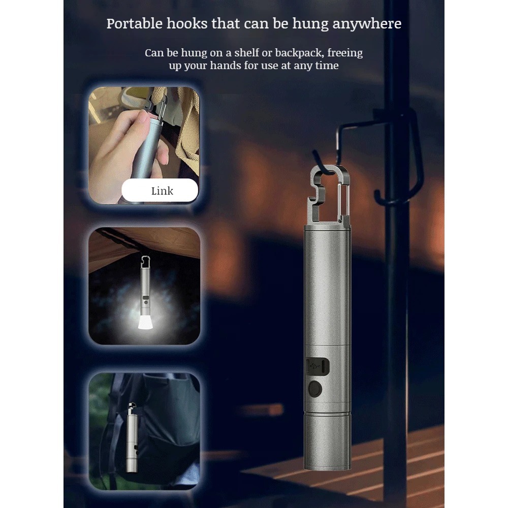 Jual Senter Laser Zoom Multifungsi yang Dapat Ditarik 1800mah/Senter ...
