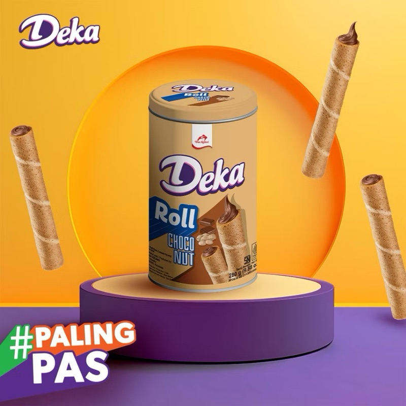 Jual DEKA Wafer Roll Tin Can Choco Nut 280gr | Shopee Indonesia