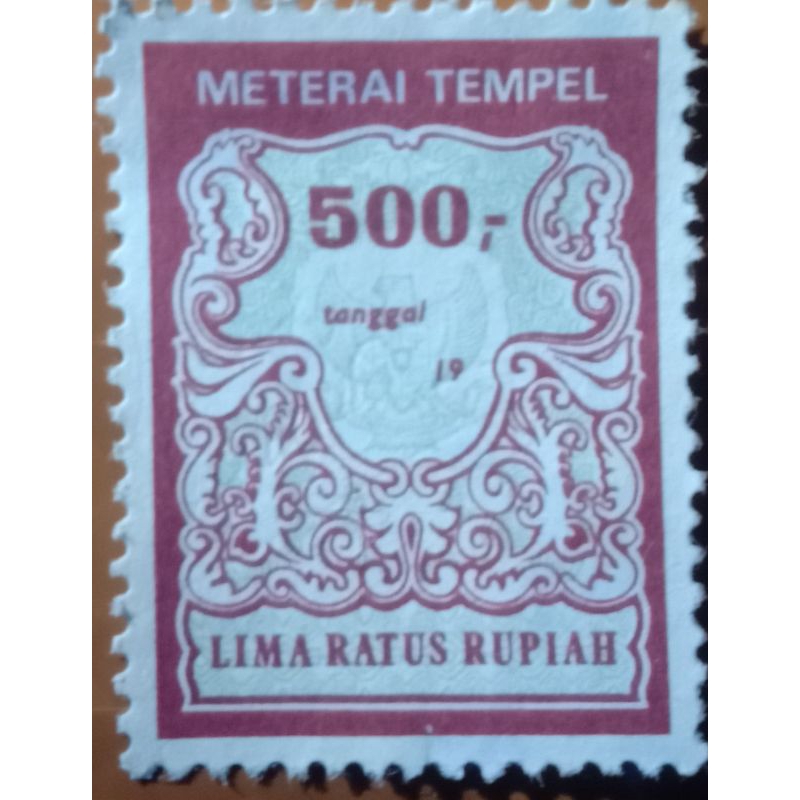 Jual MATERAI TEMPEL 500 RUPIAH .TAHUN 1981-1985 ASLI ORIGINAL | Shopee ...