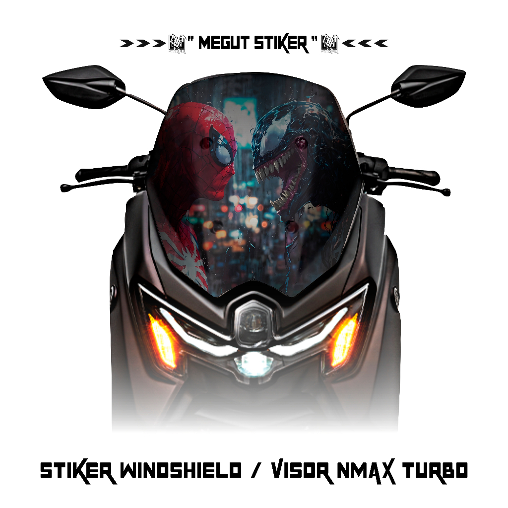 Jual Stiker Visor / Windshield Yamaha Nmax Turbo 155 Motif Gambar ...