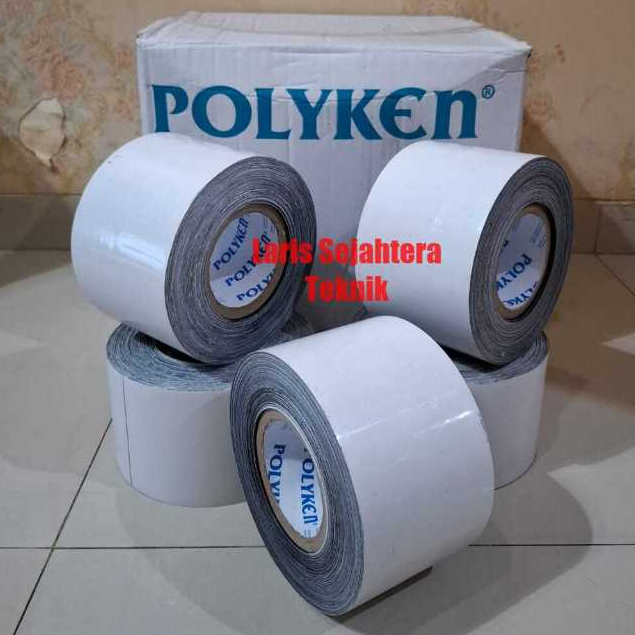 Jual Wrapping Tape Polyken 4 Inch x 100 Feet putih lakban anti korosi ...