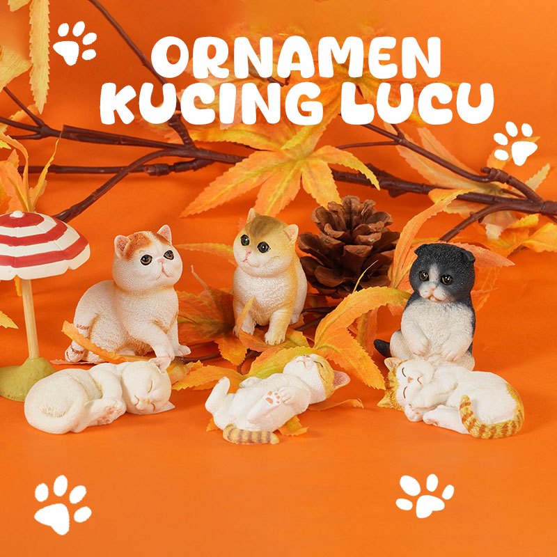 Jual 【 Rekomendasi Toko 】【Ready Stock】Cat Family Figure Pajangan ...