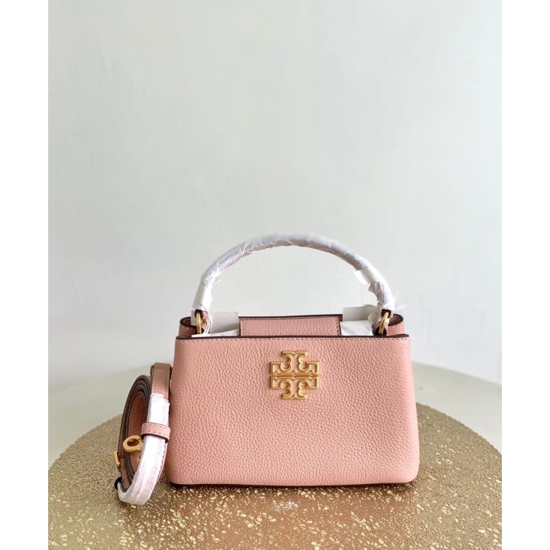 Jual Tory Burch Britten Micro Satchel Light Meadowsweet | Shopee Indonesia