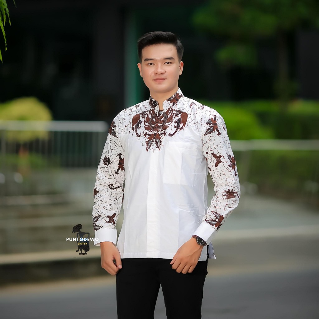 Baju Koko Pria Kurta Dewasa Lengan Panjang Premium Full Furing Modern Mewah Batik Pria Jumbo Original Solo Katun -Muslim