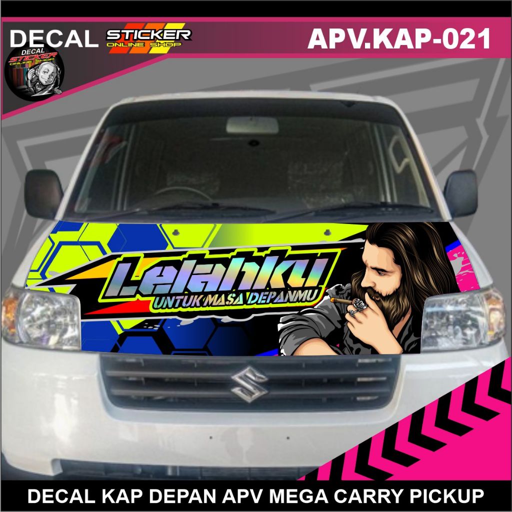 Jual DECAL KAP DEPAN APV MEGA CARRY STICKER MOBIL PICKUP VARIASI KATA ...