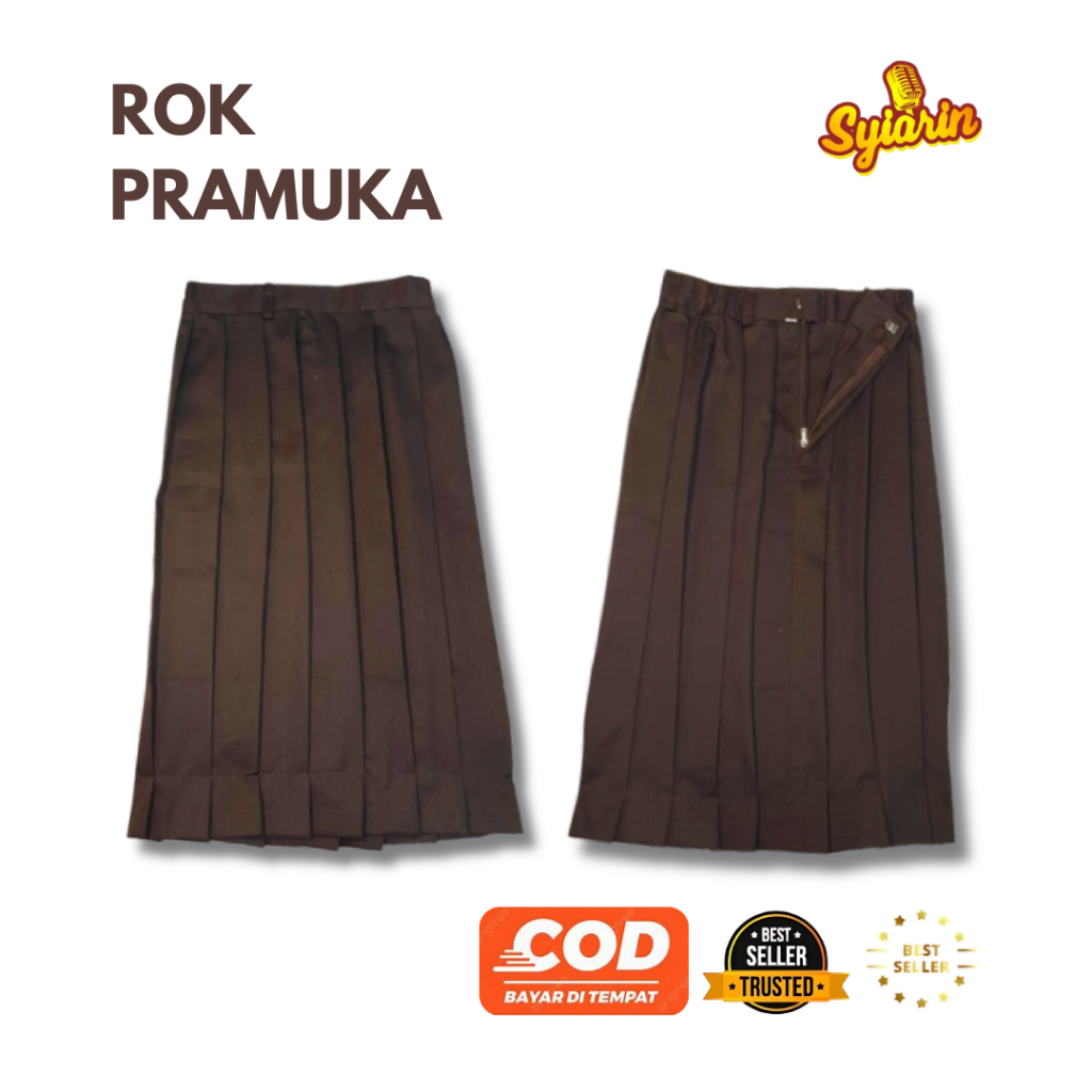 Jual SYIARIN ROK SERAGAM PRAMUKA PANJANG BAHAN PREMIUM/ROK SERAGAM ...