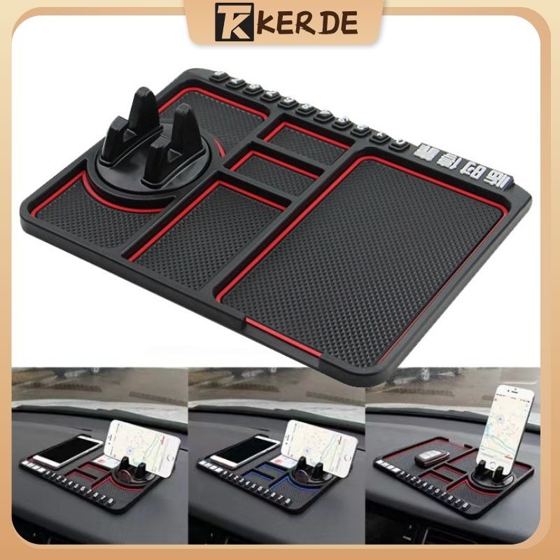 Holder Hp Mobil Phone Holder Anti Slip Mat Alas Mobil Dashboard 3 in 1 Stand Holder Car Mount