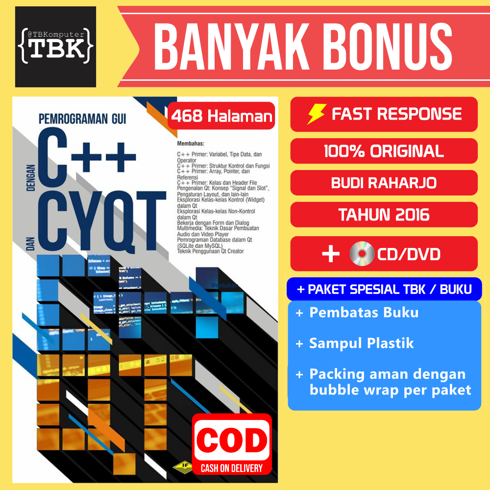 Jual BUKU PEMROGRAMAN GUI DENGAN C++ DAN QT BUDI RAHARJO | Shopee Indonesia