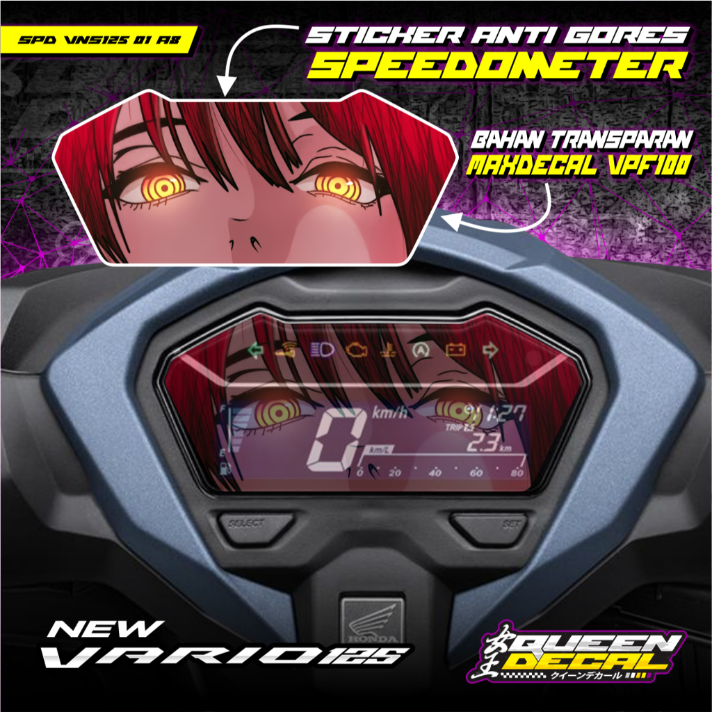 Jual Stiker Antigores Speedometer Motif Anime Makima Chainsaw-Sticker ...