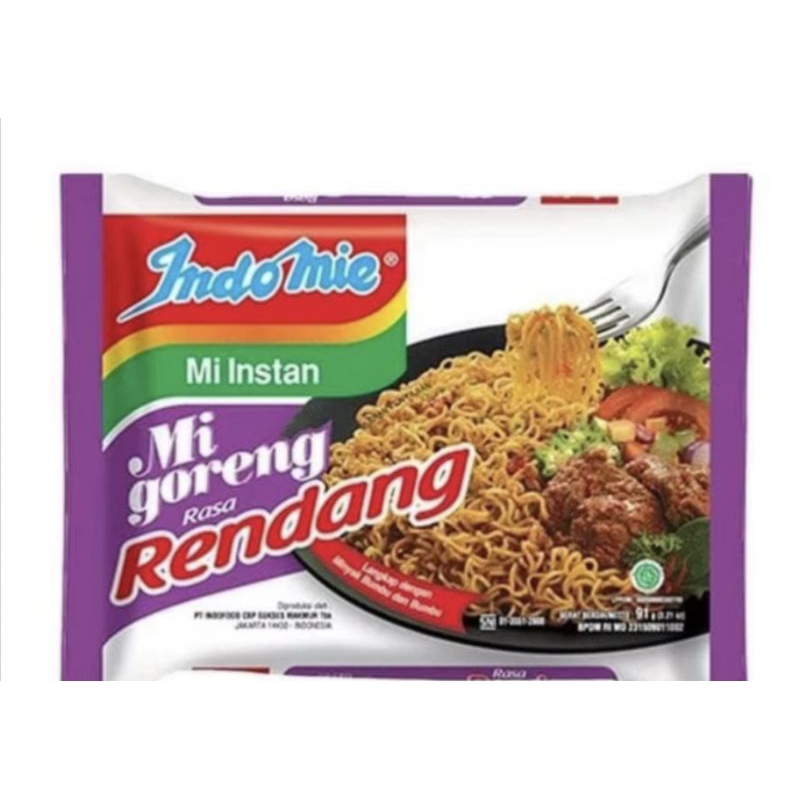 Jual MURAH,, MIE RENDANG 10 BUNGKUS 91G MIE INSTAN GORENG RENDANG ...