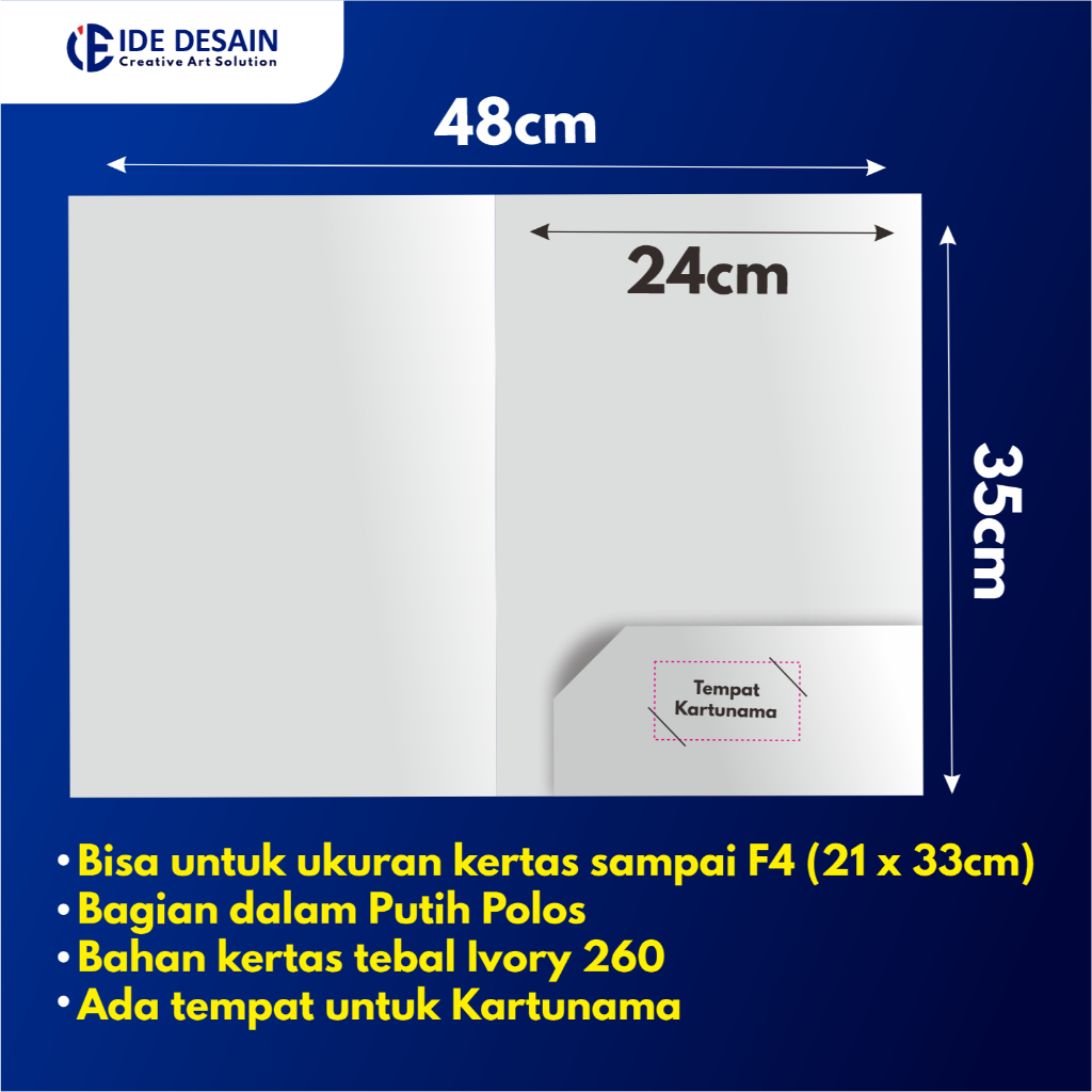 Jual MAP FOLDER F4 BESAR Kertas Ivory 260 tebal Warna /STOP MAP / Map ...