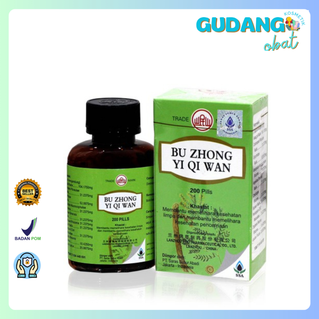 Bu Zhong Yi Qi Wan Pill 200 S - Suplemen Hati-Pankreas-Sulit BAB-Sembelit-Obat Hernia Herbal-Ambeien