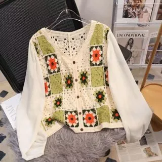Puffy Blouse Korea Crop Blouse Import Premium BISA
