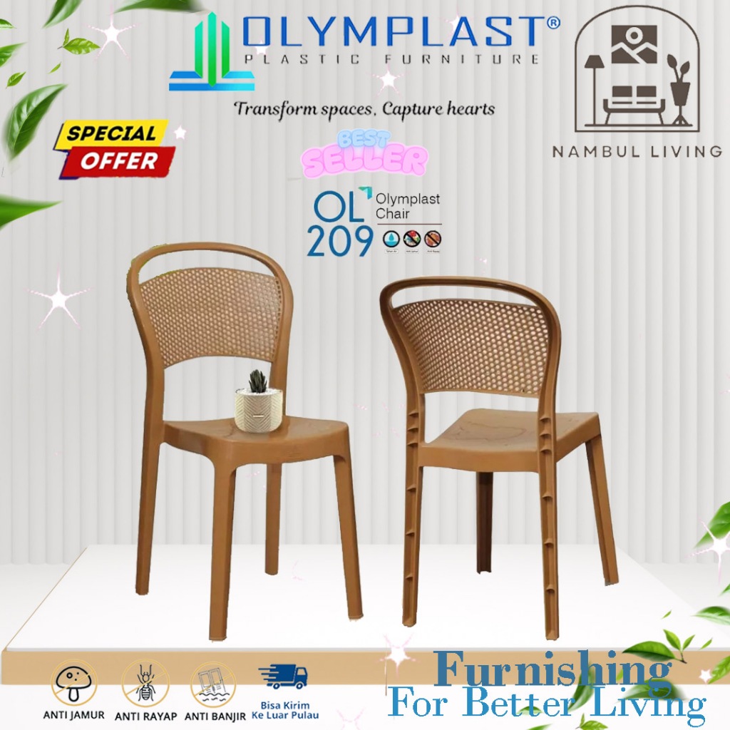 Jual olymplast Kursi Teras Plastik olymplast OL 209 motif rotan bangku ...