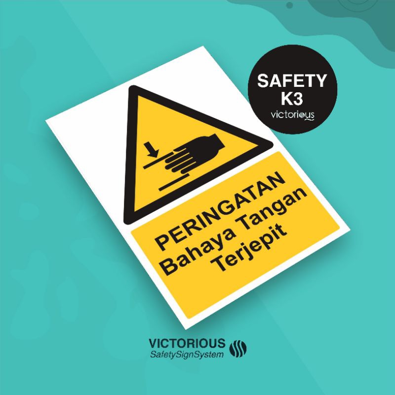 Jual Sticker Safety K3 Peringatan Bahaya Tangan Terjepit | Sticker ...