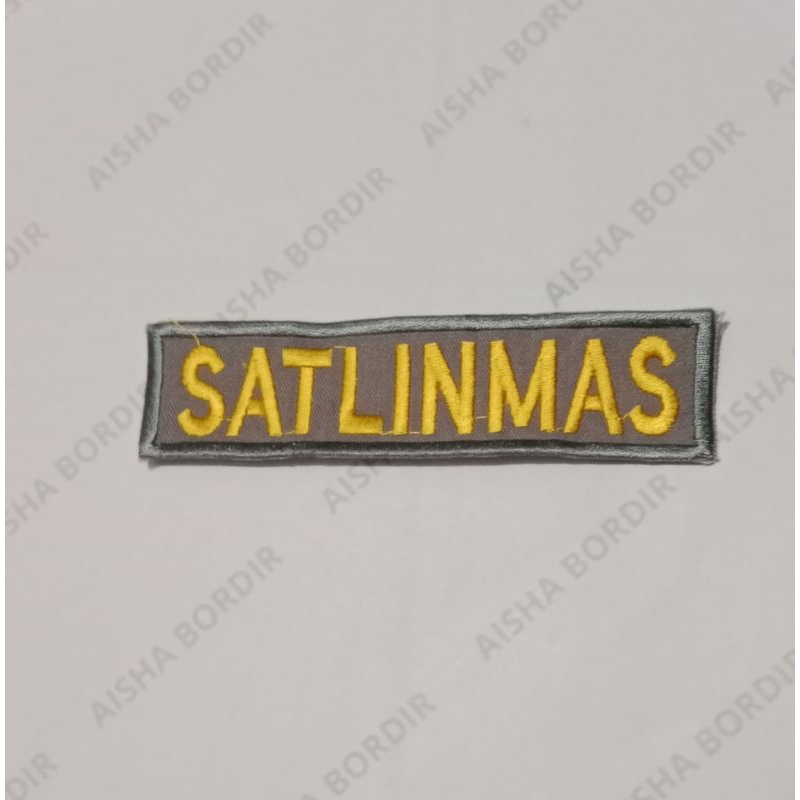 Jual badge logo emblem patch satlinmas dan pangkat dan linmas bordir ...