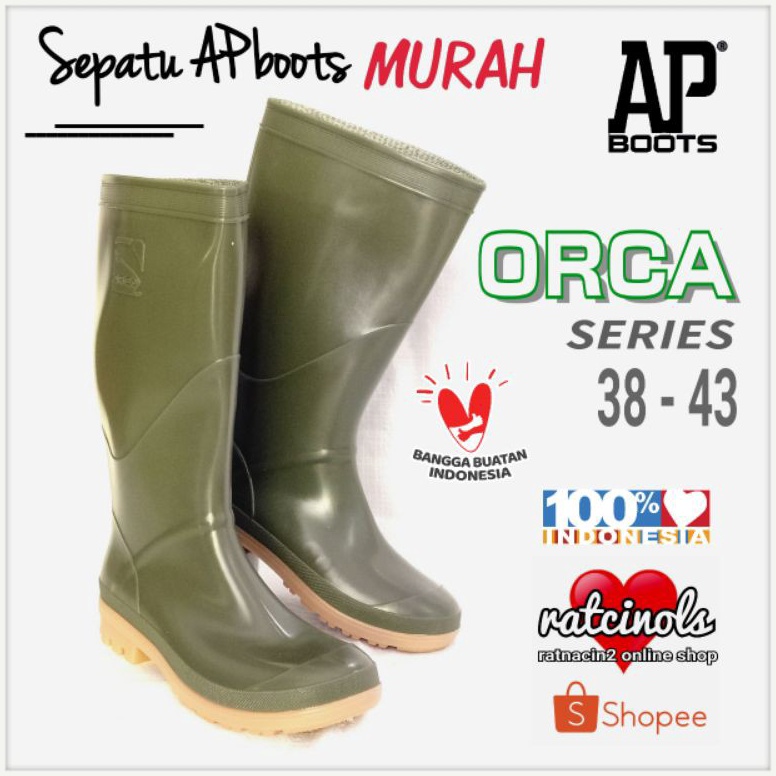 Jual KODE C99P Sepatu Ap Boots ORCA Hijau | Shopee Indonesia