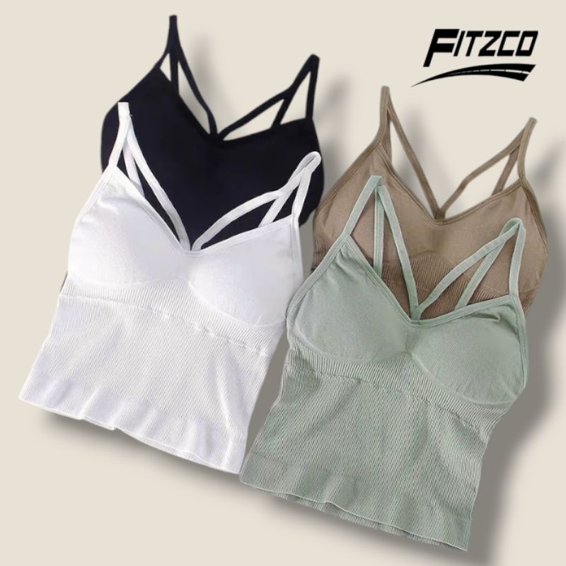 Jual FITZCO V8# Tanktop BRA Wanita V Neck | Shopee Indonesia