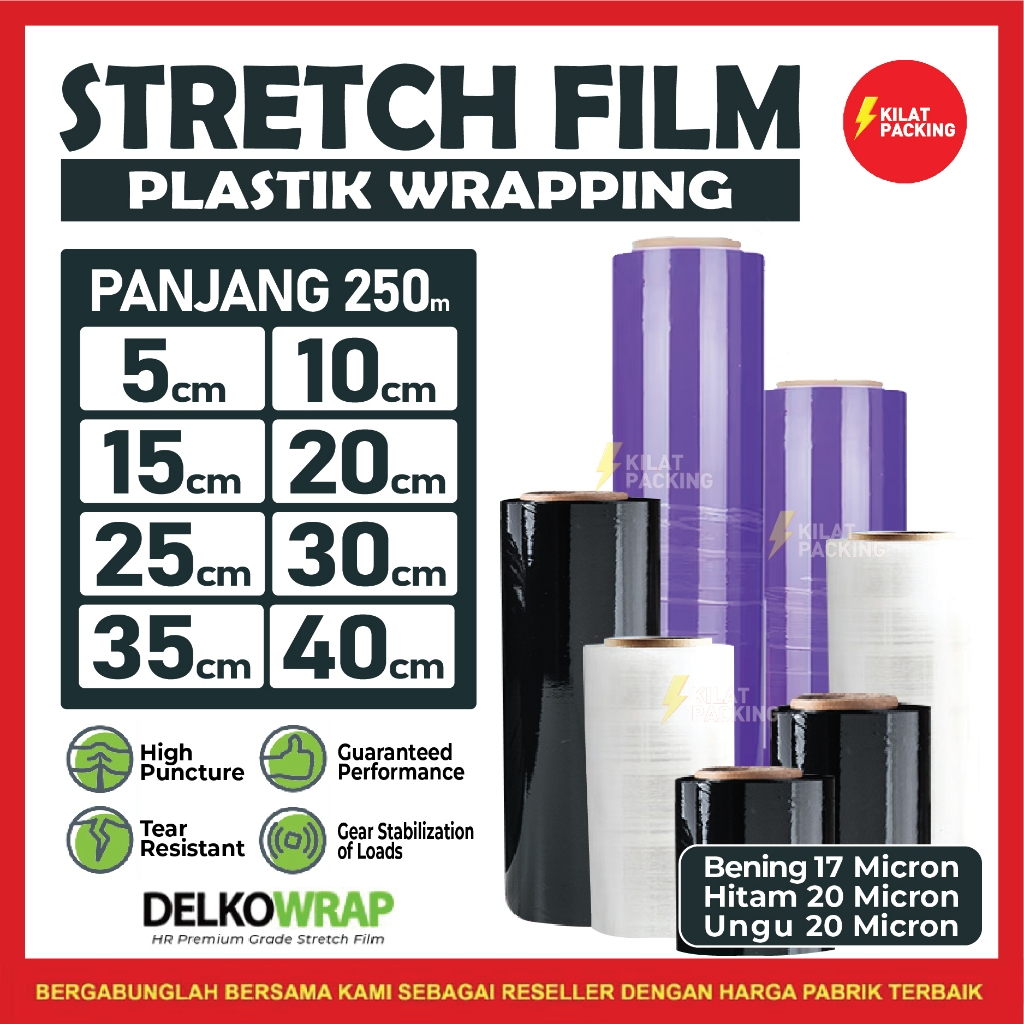 Jual Wrapping Bungkus Plastik Wrap Plastik Wrap Stretch Film Hitam ...
