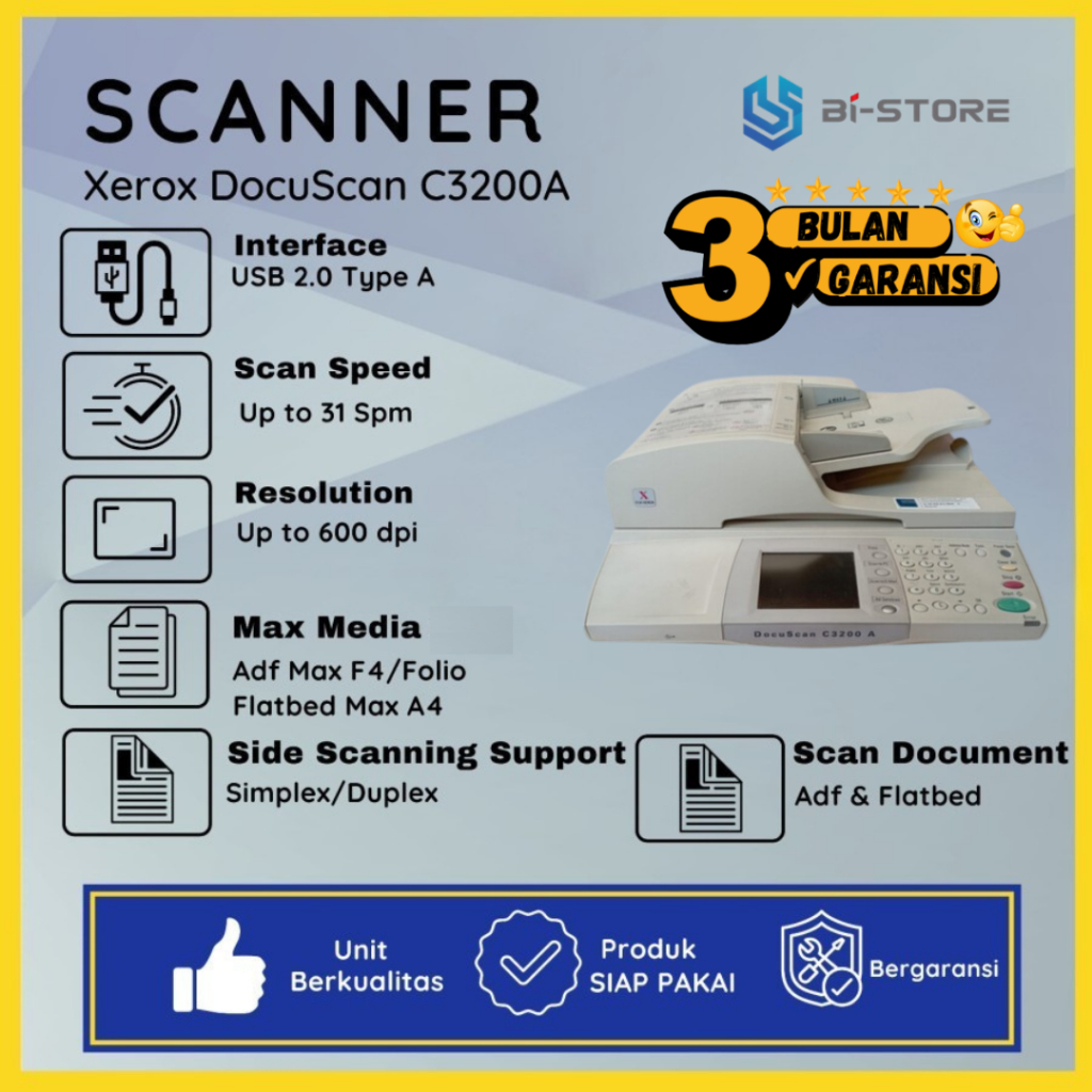 Jual Scanner Folio Xerox DocuScan C3200A Bisa Folio Lewat ADF n Scan Ke ...
