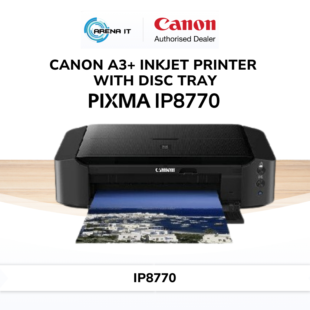 CANON PIXMA IP8770 Wireless Single Function A3+ Inkjet Printer with Disc Tray