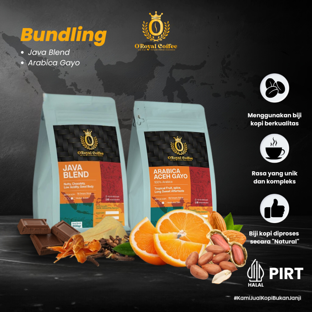 Jual Paket Bundling 2 Kopi Bubuk Java Blend dan Arabika Gayo Medium ...