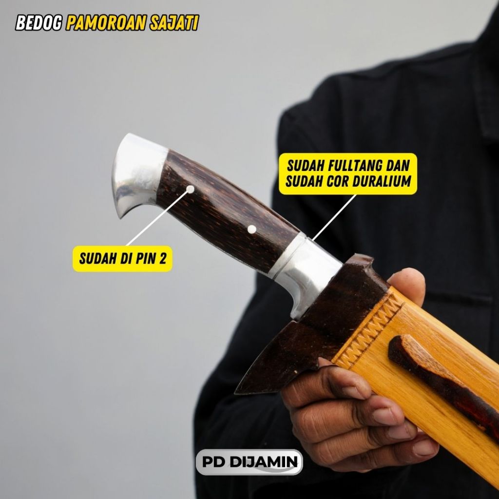 Jual Golok Berkebun Pamoroan Sajati Bahan Baja Per SUP9 | Shopee Indonesia