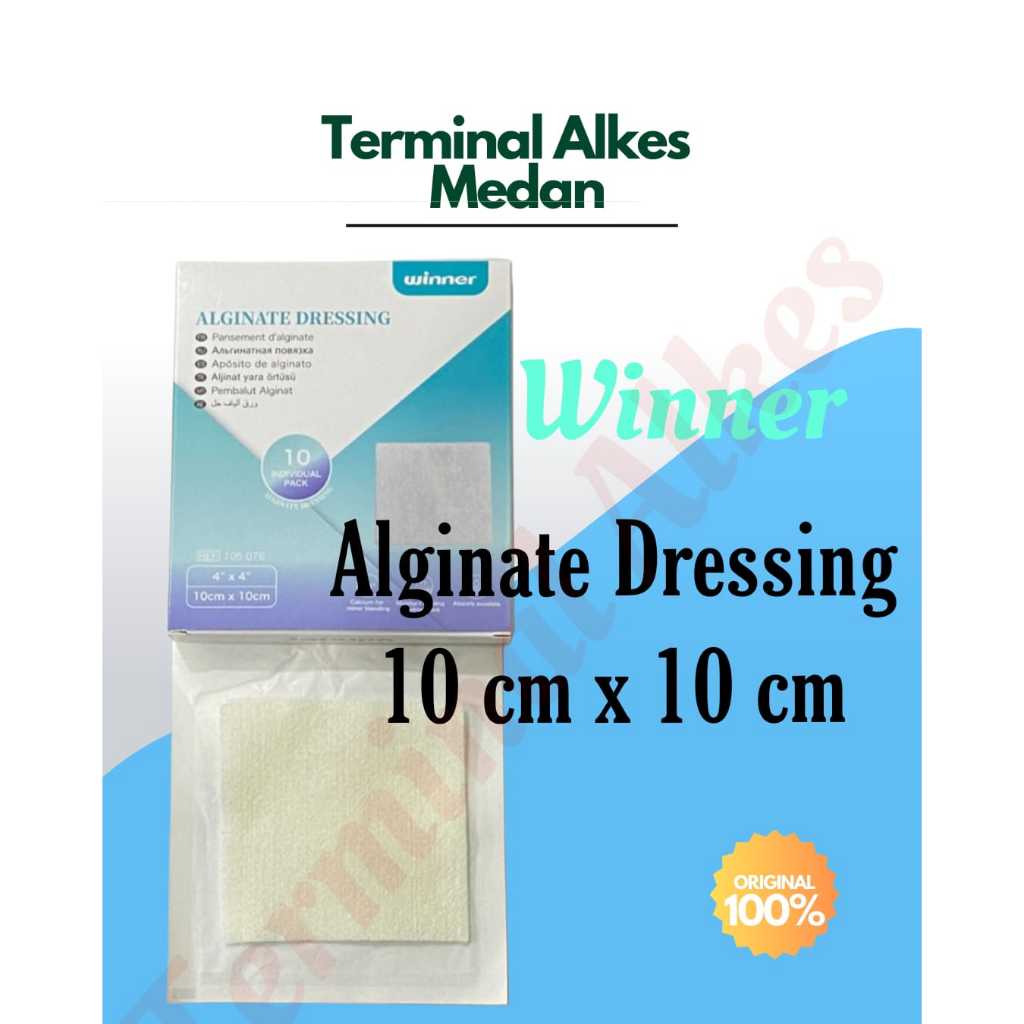 Jual Alginate Dressing Original Winner uk.10cm x 10cm | Shopee Indonesia