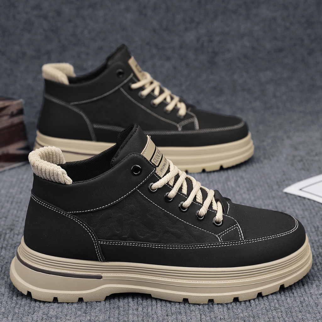 Jual Highland Sepatu Pria High Cut Sneakers Sepatu Casual Jalan Keren ...