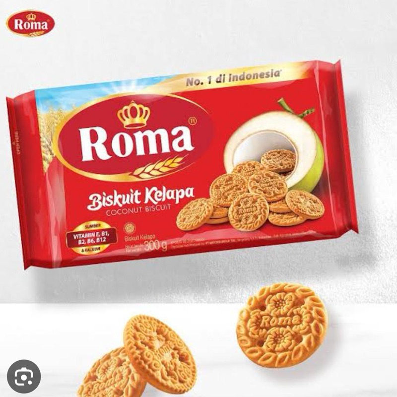 Jual ROMA BISKUIT KELAPA [ 1 BUNGKUS @300G ] | ROMA COCONUT BISCUIT NO ...
