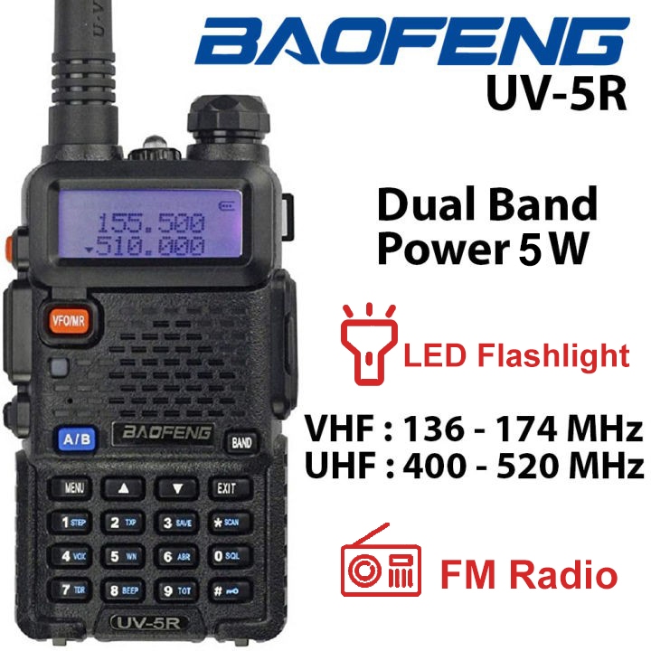 Custodia Batteria Espansa Per Baofeng UV-5RH/Pro/5G/5RM Plus, Alimentata Da 6 Batterie AA, Accessorio Radio Bidirezionale