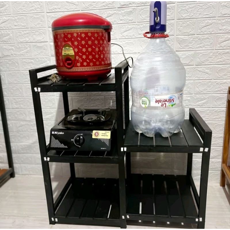 Jual Rak Kayu Rice Cooker Galon Dispenser 5 Tingkat | Shopee Indonesia