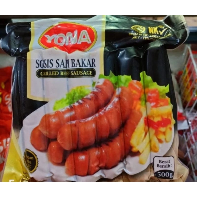 Jual Sosis Yona Bakar Rasa Sapi isi 6 Pcs | Shopee Indonesia