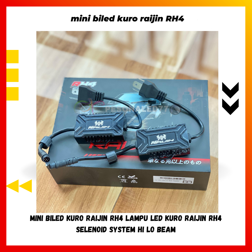 Jual mini BI-LENS kuro raijin RH4 lampu led kuro raijin RH4 selenoid ...