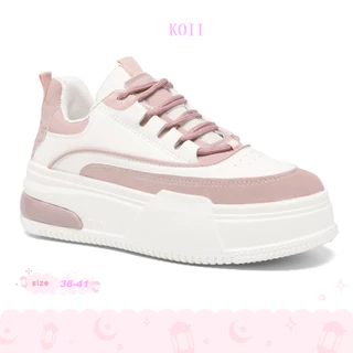 KOII Sneakers Wanita Korea Putih Hitam Sporty